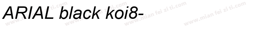 ARIAL black koi8字体转换